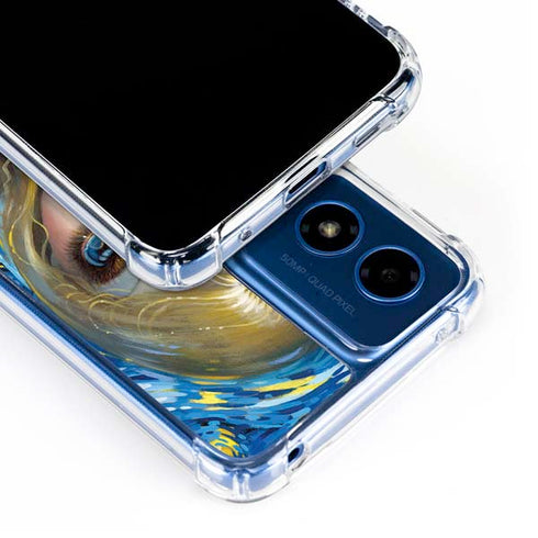 Artist Alice in Van Gogh Starry Night by Jasmine Becket-Griffith Moto G 5G (2024) Clear Case